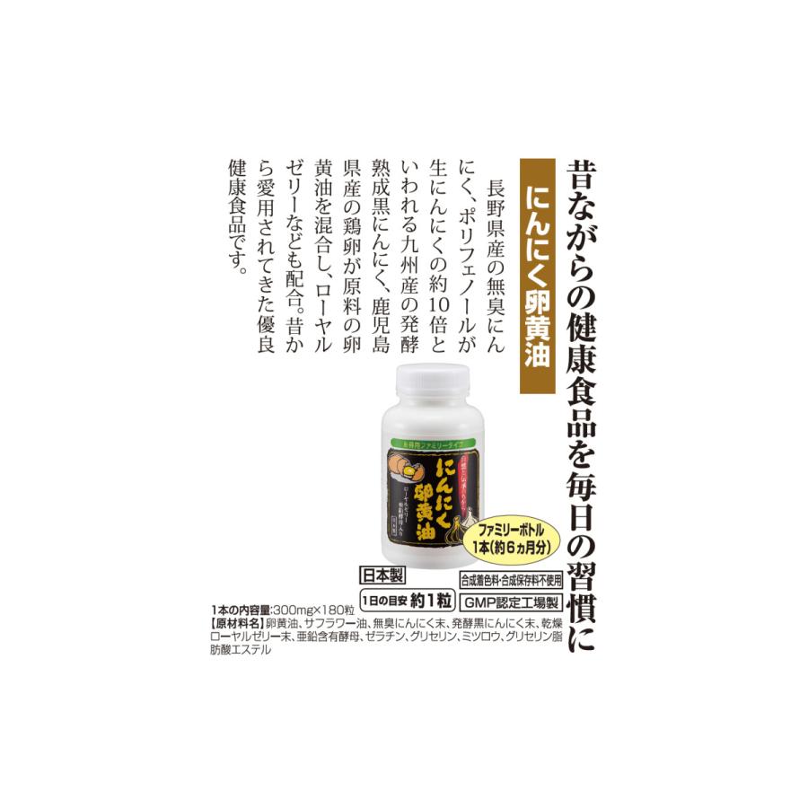 にんにく卵黄油 大容量 お得なファミリーボトル 1本 約6ヶ月 a011-12008