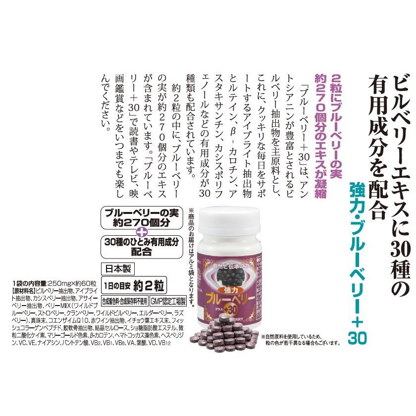 ブルーベリーサプリ 強力・ブルーベリー+30 1袋