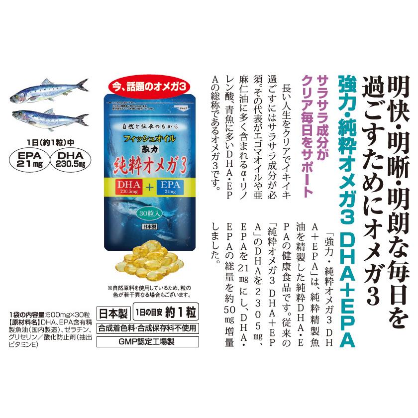 強力・純粋オメガ3 DHA+EPA 1袋 - ほほえみ元気クラブ