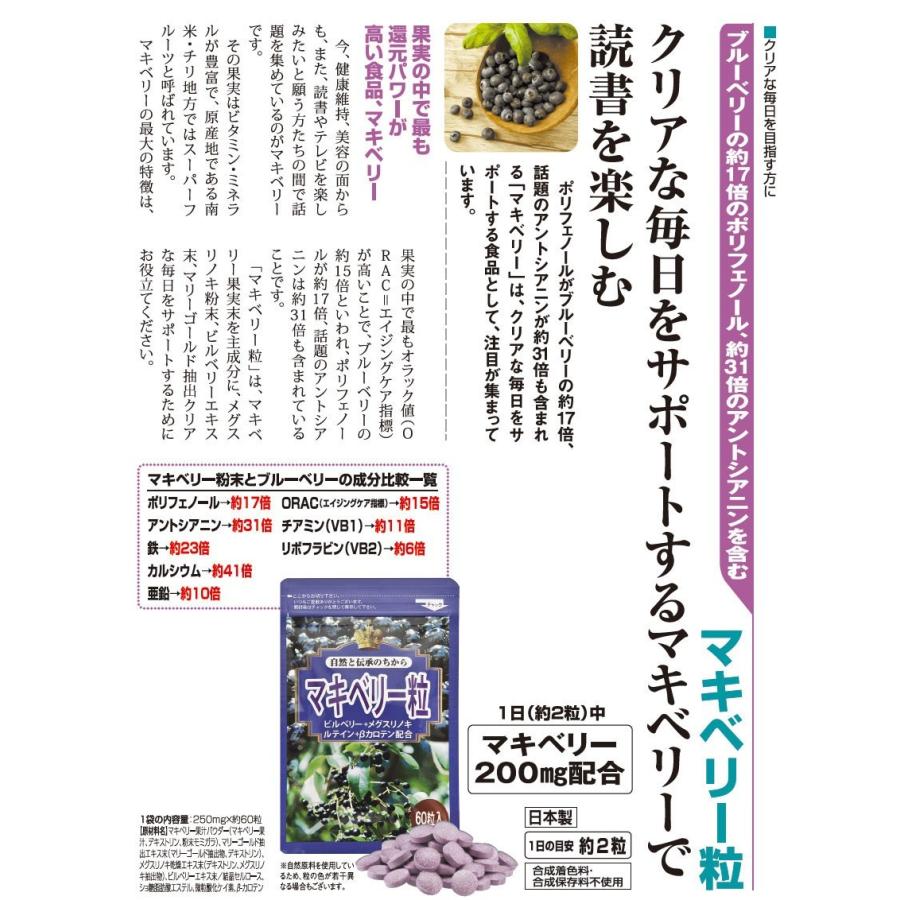 サプリ マキベリー粒 4袋